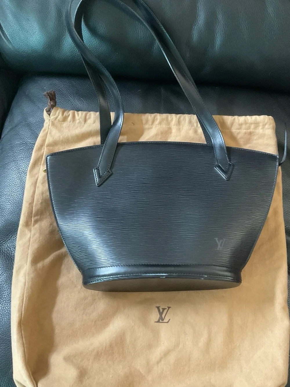 Louis Vuitton Saint Jacques Epi Black Shoulder Bag